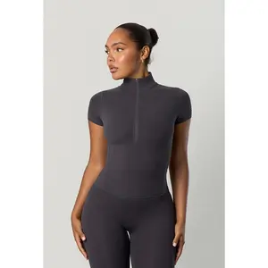 Contour Half Zip Short Sleeve - Slate Gray