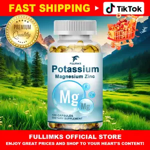 Potassium Magnesium Capsule - wit zinc, Relieve Twitches, Muscle Cramps, Extreme Fatigue And Headaches Regulate Sleep, Improve Immune - 120 Capsules Supplement