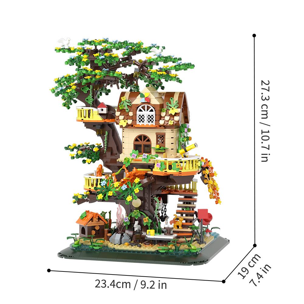 Building block set, Forest series treehouse is a creative toy suitable for adults and teenagers, and can be used as a decoration