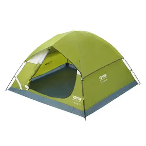 VEVOR Camping Tent,  , 7 x 7 x 4 ft Fit for 3 Person, Waterproof Lightweight Backpacking Tent, Easy Setup, with Door and Window, for Outdoor Family Camping, Hiking, Hunting, Mountaineering Travel