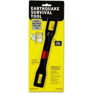 3333 Earthquake Survival Tool Emergency Gas Shut Off Wrench Black
