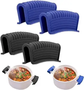 2 Pairs  Pot Handle Holders,Hot Skillet Handle Covers,Anti-Slip  Cast Iron Pans Handles,Pan Lids Dutch Ovens Baking Sheets Casserole Cookware