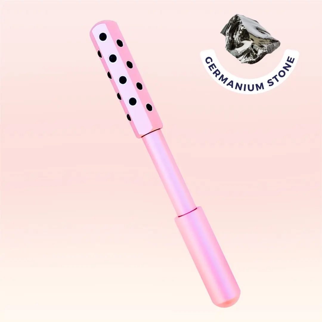 Skin Mantra Germanium Stone Roller- Uplift Massaging Beauty with 24 Germanium Stones - Holistic Skincare Tool for Improved Circulation -