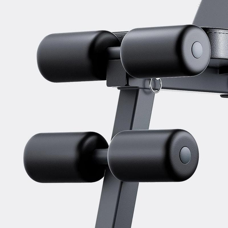 8-in-1 Adjustable Weight Bench - 6-Level Slope Fitness Bench with 1000LBS Load Capacity Triangular Mechanical Structure Full Folding Design for Home Gym Strength Training Standard-Black