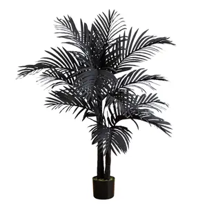 4-ft Artificial Halloween Black Golden Cane Tree