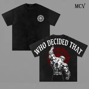 “Who Decided That?” Escanor Seven Deadly Sins Tee Washed Vintage Washed Oversized Heavyweight Cotton Anime Graphic Tee - Hoodie, Unisex Animecore Streetwear Gift for Escanor & Anime Fans