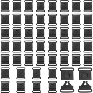 Plastic Safety Breakaway Buckles Webbing Strap Quick Release Buckle Belt Adjuster for Bra Badge  Lanyard