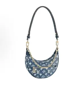 Pre-owned Louis Vuitton . Shoulder Bags Loop Monogram Denim Bag in Blue