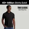 True Classic Men's Short-Sleeve Polo Shirt, Men's Clothing, Button-Front, Fitted Design
