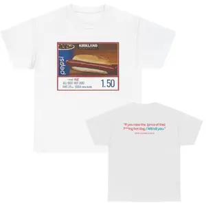 Costco Hot Dog Shirt – Funny Kirkland Parody Graphic Tee, 1.50 Meme T-Shirt, Dark Humor Gift