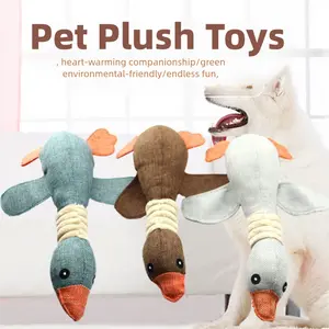 New Pet Toy: Squeaky, Durable, and Chew-Resistant Goose - Teething and Dental Cleaning Toy for Dogs and Cats