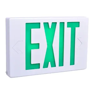 Westgate Mfg LED Exit Sign, Battery Backup, Green Letters, White Housing, 3.8W, 120-277V, XT-GW-EM