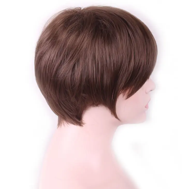 European Style Short Hair Wig - Heat Resistant Everyday Wear