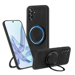 360° Spin Magnetic Stand for Samsung A56 A55 A36 A35 A26 A25 A16 A15 A06 A05S A54 A34 A24 A14 Case, Fit for MagSafe, Luxury pu leather Case for A55 Phone Case,with Kickstand Rotatable, Fit for car holder,Playability and decompression