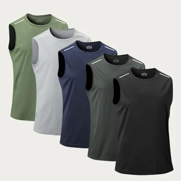 Men's Sports Tank Top Knitted Sleeveless Active Wear for Gym & Outdoor Activities in Multiple Colors Workout Apparel