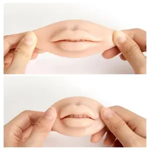 5D Stereo Lip Module Semi-Permanent Tattoo Practice Skin, Professional Cosmetic Makeup Training Tool, High-Quality Silicone Material