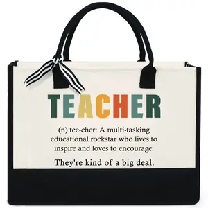 Teacher Appreciation & Day Gifts - Canvas Tote Bag 13oz With Zipper