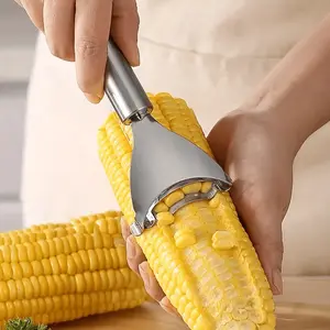 1Pc Durable Stainless Steel Corn Kernel Remover Manual Peeler Tool for Fresh Sweet Corn Kernels Separation Easy to Use No Battery Required for Home Kitchen and Commercial Food Prep