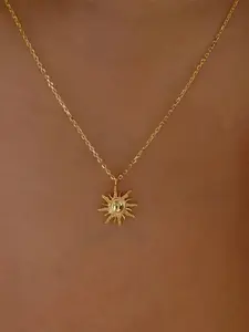 Sun Design Pendant Necklace for Women, Goddess Necklace, Dangling Charms Necklace, Fashion Jewelry for Party, Daily Clothing Decor, Trendy All-match & Exquisite Jewelry for Birthday Gift