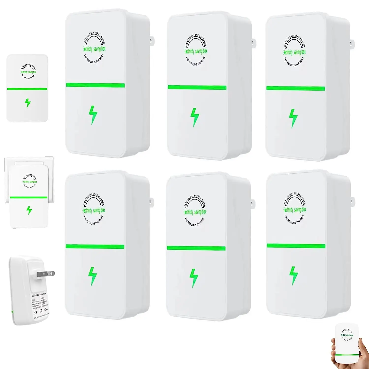 Stop Watt Energy Saving Device, Power Saver Efficiency Energy Saver Device for Home Office Market Electric Machine Plug, Energy Saving Device for Home