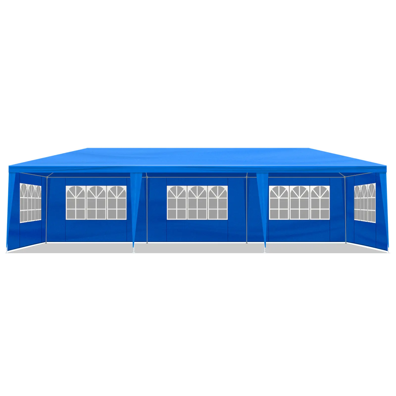 10x30 Outdoor Party Tent with 8 Removable Sidewalls, Large Waterproof Canopy Shelter with Windows, Heavy Duty Wedding Gazebo for Backyard Events, Blue