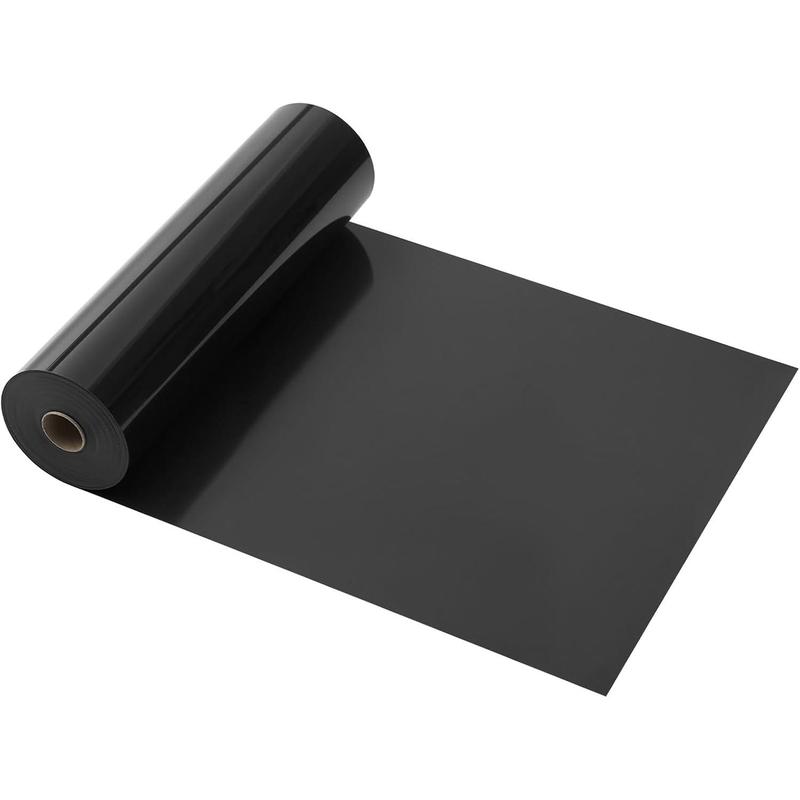 VEVOR Heat Transfer Vinyl, 12 in x 70 ft, Glossy Black HTV Iron on Vinyl Roll, Easy to Cut and Weed, Strong Adhesion, Compatible with Cutting Machines, for Various Materials, T-Shirts, Pillows, Hats
