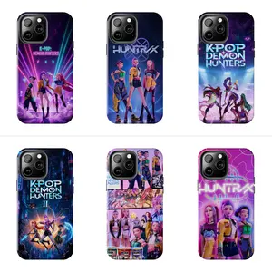 K-Pop Demon Hunters Rumi Zoey Mira HUNTRX Anime Case for iPhone 17-7 Pro Max Plus & Samsung Galaxy S26-S21 Ultra Plus - Cyberpunk Neon Girl Group Aesthetic Phone Cover unisex