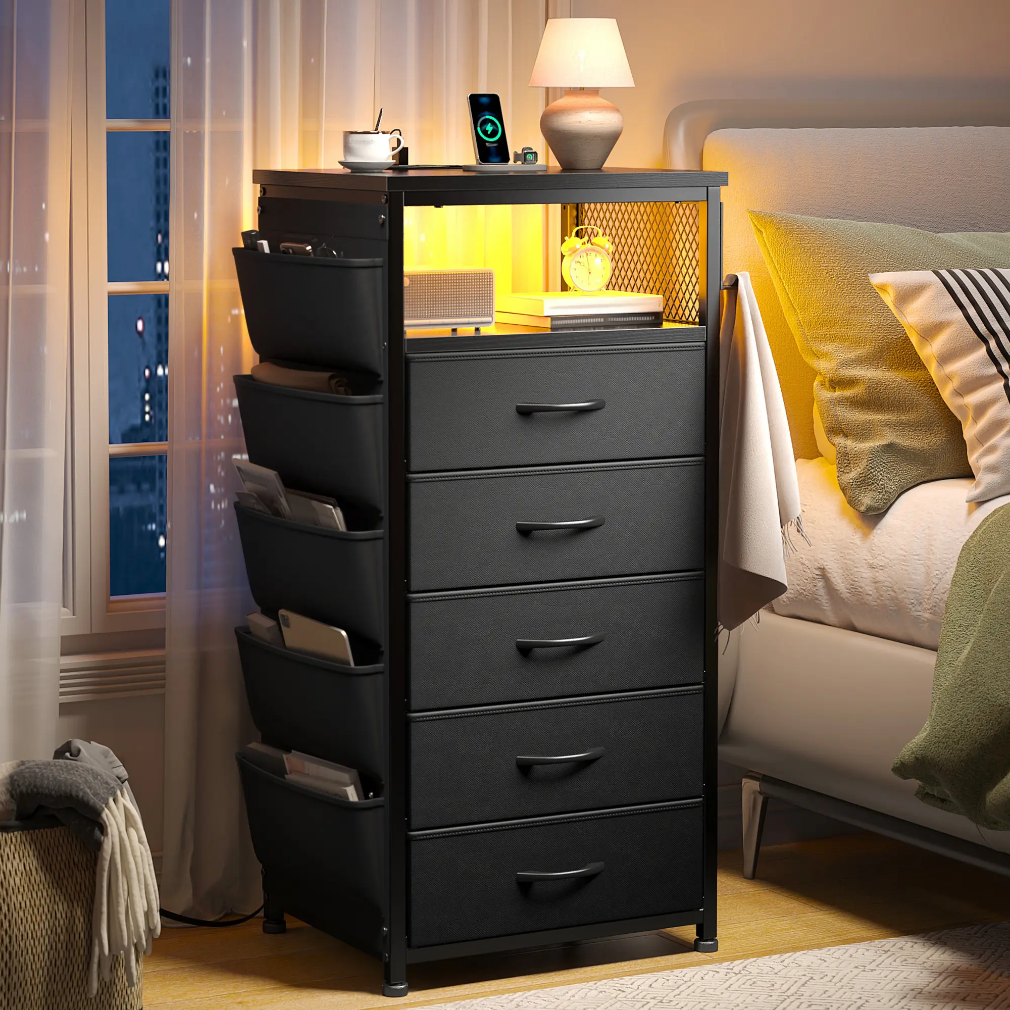 5 Drawers-Black