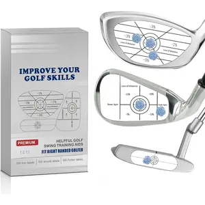 Golf Impact Tape Set 300 count, Self-Teaching Sweet Spot and Consistency Analysis, Golf Club Impact Stickers for Woods Irons and Putters Each 100 count,Useful  Aid Improve Ball Striking