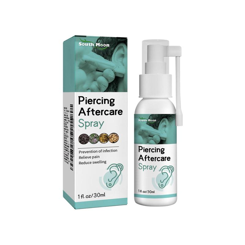 Piercing Aftercare Spray，Suitable for Ear, Lip, Tongue, Nose, Navel and Other Empty Positions, Mild and Non Irritating, Suitable for Post Perforating Care, Ear Hole Cleaning, Easy To Use