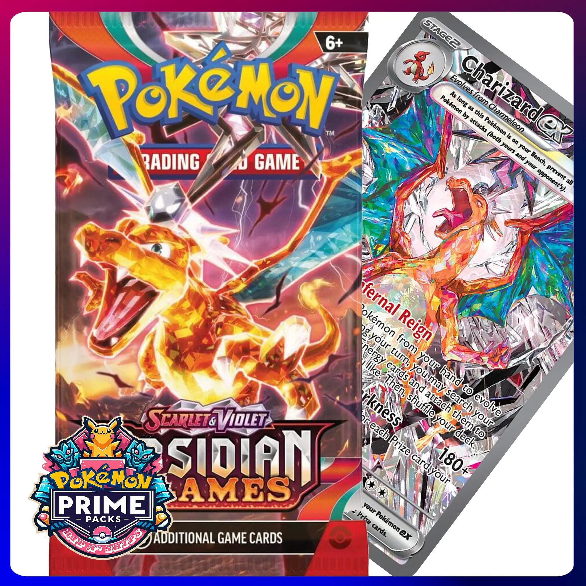 Pokémon Obsidian Flames Booster Pack - 10 Cards Per Pack Pokémon Obsidian Flames Booster Pack - 10 Cards Per Pack
