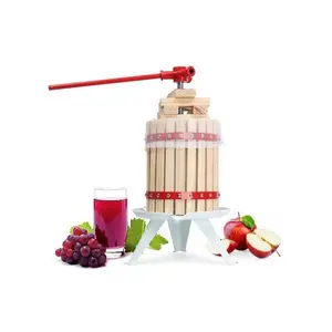 ZOKOP 4.75 Gallon Fruit and Wine Press, Manual Cider Juice Maker with Solid Beech Wood Basket & Heavy-Duty Stand for Apples, Grapes, Berries