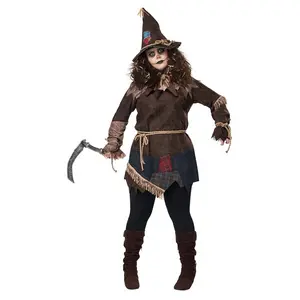 Women's Plus Size Creepy Scarecrow Costume