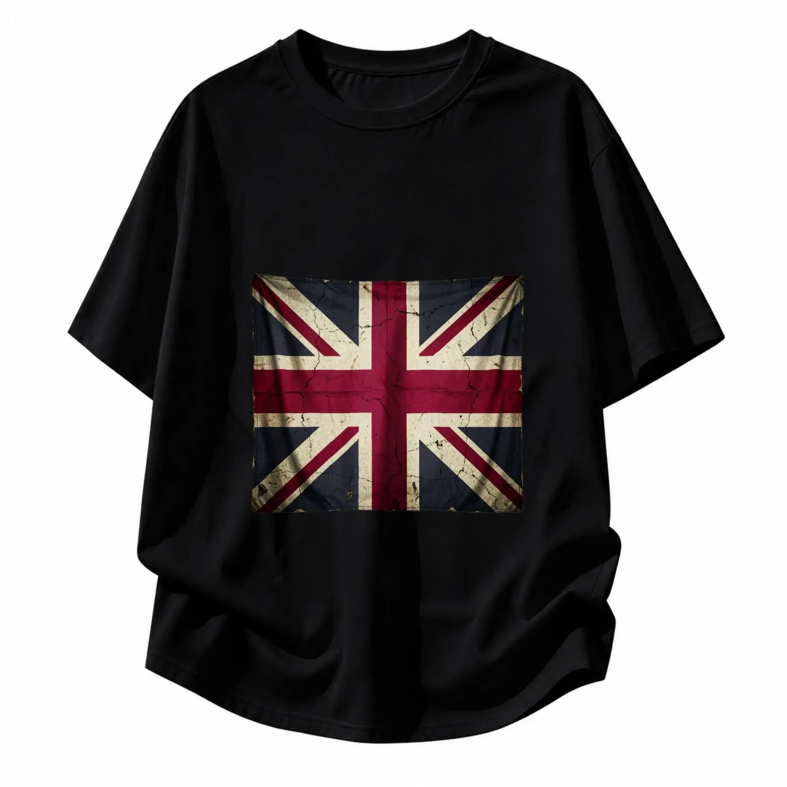 CARPESUN Vintage British Flag Print T Shirt Retro Union Jack Design Cotton Casual Streetwear Unisex Gift For Him Her
