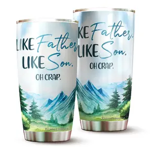 Like Father Like Daughter Coffee Funny Gift Idea For Dad, Fathers Day, Him, Unique, Best, Birthday, Gifts Tumbler 20Oz 1 45783 924
