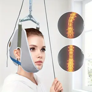 Adjustable Neck Traction Device with Handle - Neck and Shoulder Relaxer, Spinal Massage Pillow, Fitted, Made of Iron and PA Materials, Ideal for Mother's Day, Christmas, Neck Pillow