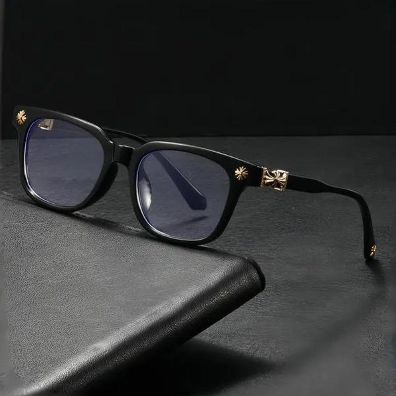 Classic Flat Lens Glasses, Elegant High Iq Style, Unisex Durable Frame, Ultra-Light, Suitable for Work and Daily Use