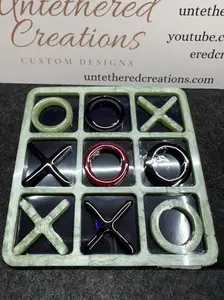 🎲 Handcrafted Resin Tic-Tac-Toe Set – Playful Keepsake Edition