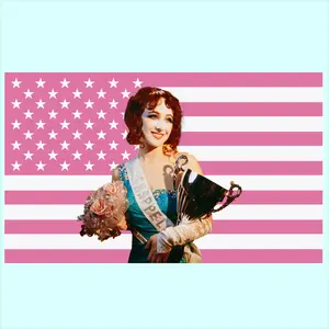 Chappell Star Roan Flag Girl Tapestry 40in*60in tapestry Wall Banner Wall Tapestry Poster for Outdoor or Indoor Decor