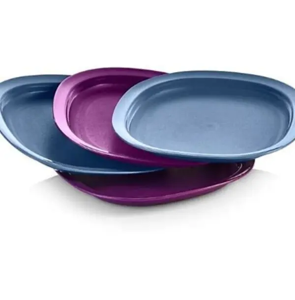 Tupperware® Microwave Reheatable Luncheon Plates | Reusable, Set of 4