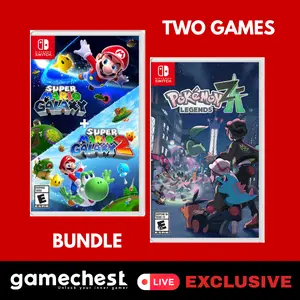 Super Mario Galaxy + Super Mario Galaxy 2 & Pokemon Legends Z-A Switch Game Bundle - Nintendo Switch (Region Free)