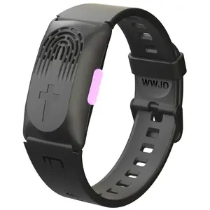 LIAISE Wearable Audio Wrist Band WWJD Bracelet and Audio Bible 300+ Verses from NIV Jesus Bracelet Speaker Christian Wristband Christian Gifts for Men Christian Gifts for Woman (Black)