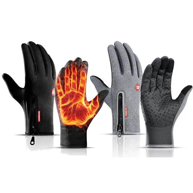 Adults' 2-Pair Winter M Fashion Gloves, Double Connect Touchscreen Compatible Finger Tips, Waterproof, Windproof, for Daily Use