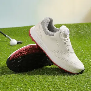 Professional Golf Shoes Men Shoes Men Waterproof Non-slip Breathable Rotating Adjust Shoelace Outdoor Sneakers Golf Training Shoes