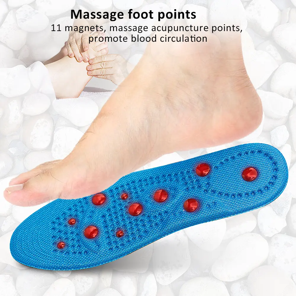 Magnetic Therapy Orthotic Insoles Arch Supports for Foot Pain Relief Blood Circulation Improvement Reflexology Acupressure soles