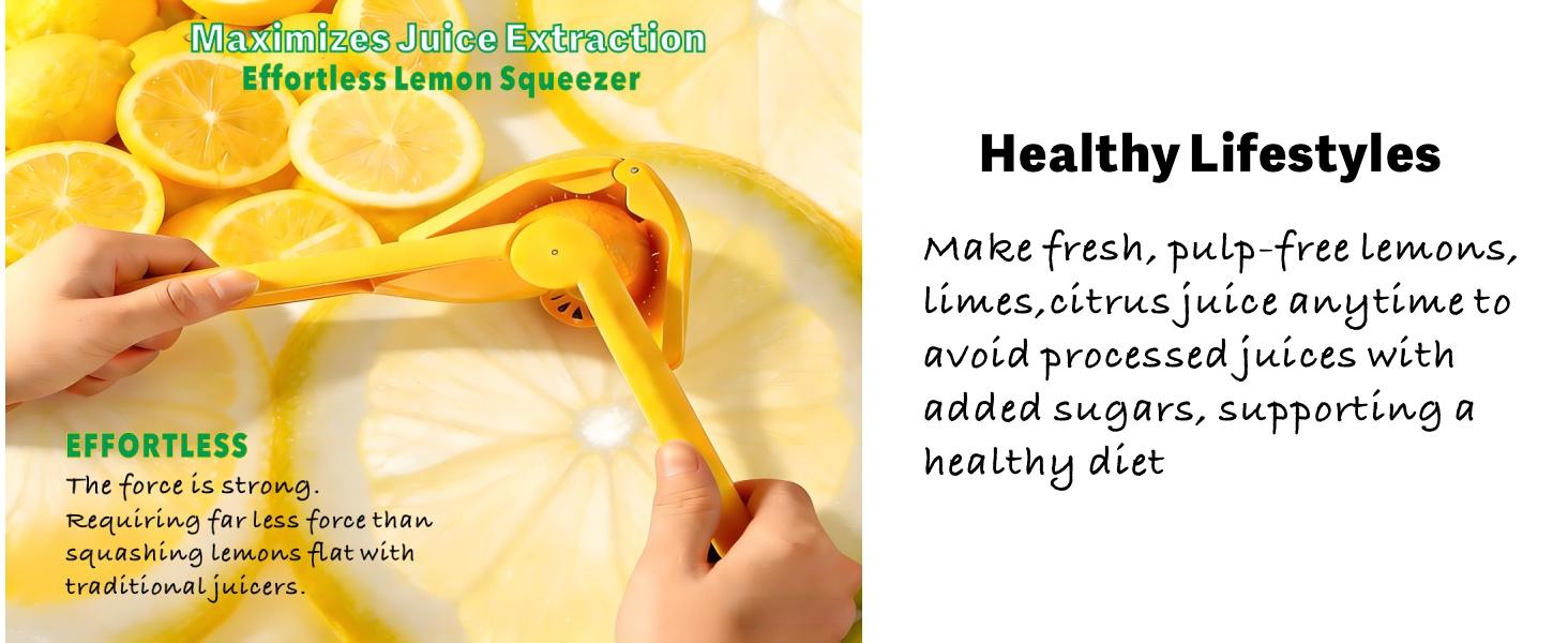 Lime Squeezer, Manual Leverage Effortless Hand Juicer, Easy Squeeze Fold Flat Lemon Juicer, Lemon Press Squeezer with Sideways Pivot to Increase Leverage Easy to Use for Lemons, Lime, Citrus