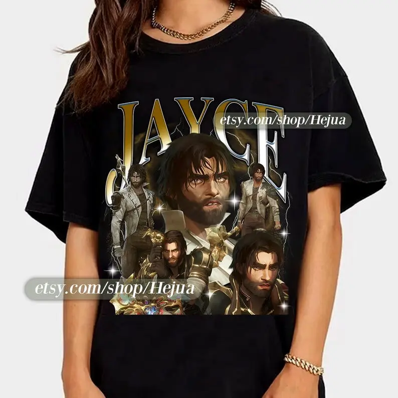 Jayce Arcane T-Shirt Unisex Vintage Streetwear Shirt Anime Apparel fanmerch lol Merchandise Fan gift