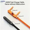MREGB 240W Fast Charging C-Type Adapter Cable Charger - 2-in-1 Portable All-in-1 Stand Cord for Mobile Devices (Gaming, Travel Use) - Durable summerwins Fast Chargers