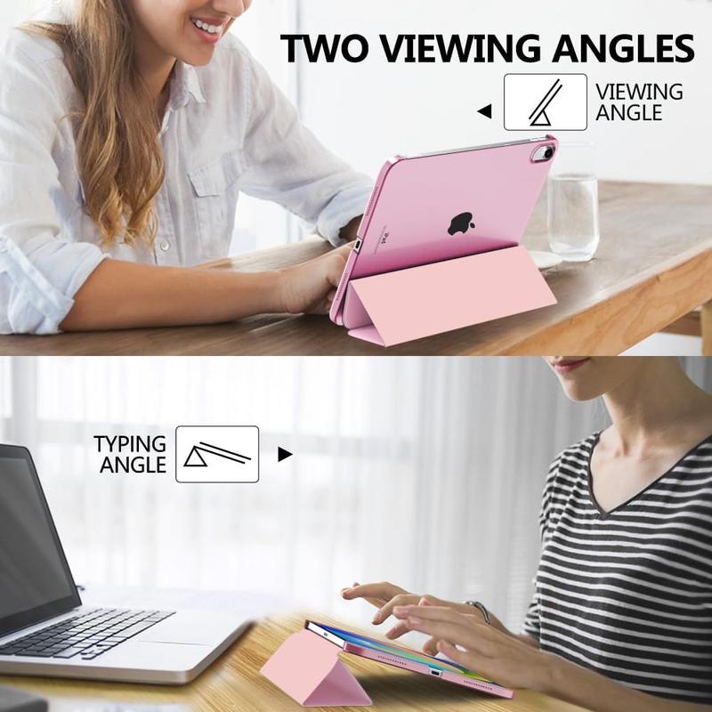 Case  for iPad (A16) 11th Generation Case 11 Inch 2025, iPad 10th Generation Case 10.9 Inch 2022, Slim Stand Hard PC Translucent Back Shell Smart Cover, Support Touch ID, Auto Wake/Sleep