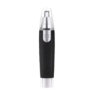Portable Electric Nose Hair Trimmer for Men & Women, 360° Rotary Head with Safety Guard, Wet/Dry Multi-Grooming Tool for Facial Hair, Quiet Motor, Hypoallergenic Blades, Waterproof, Easy-Clean Stainless Steel Design.